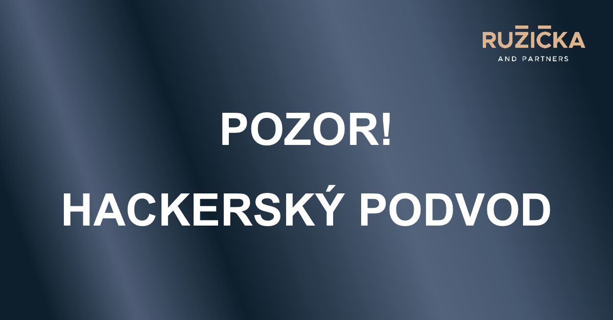 Hackersky podvod - varovanie